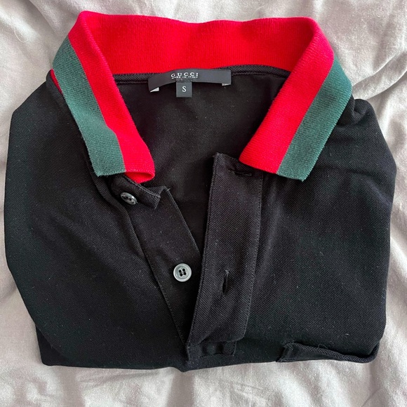 GUCCI COTTON PIQUET POLO WITH WEB COLLAR SIZE SMALL - Picture 3 of 3